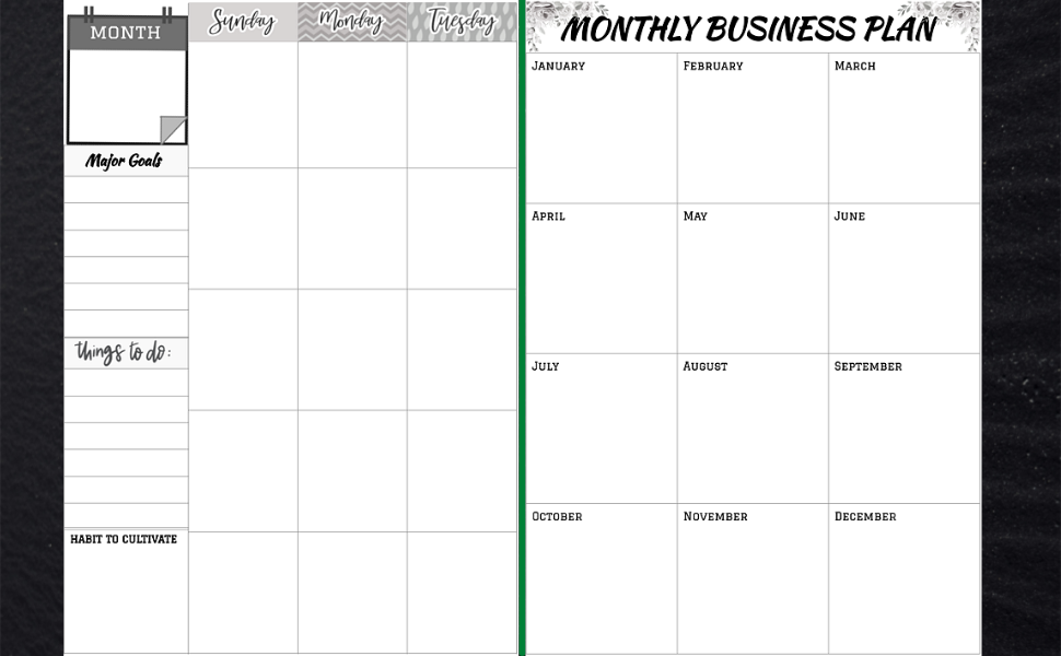 Monthly Direct Sales Planner 